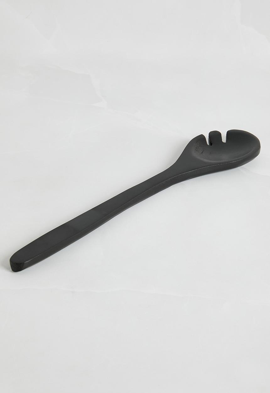 Sixth Floor - Noir black wooden serving spoons set of 2 - Black