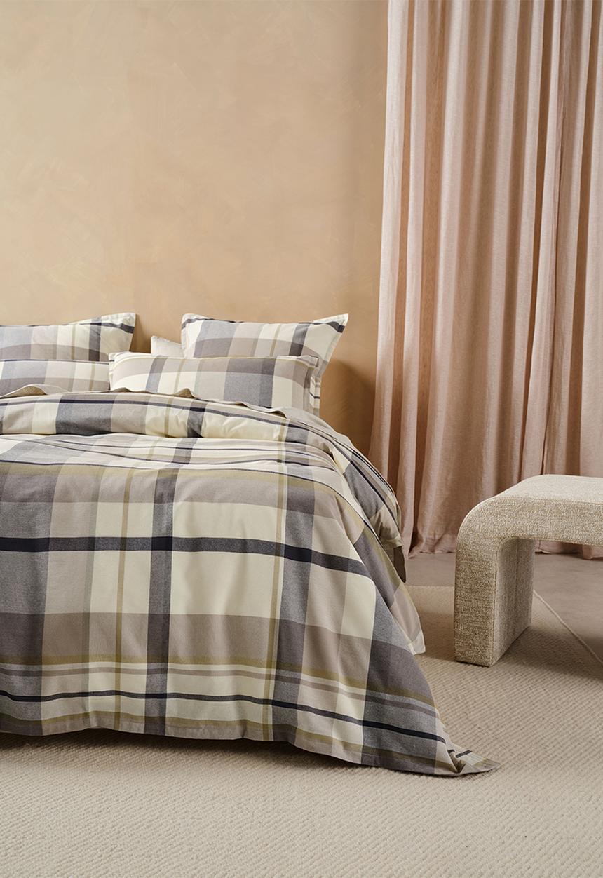 Linen House - Lennon Duvet Cover Set - Stone