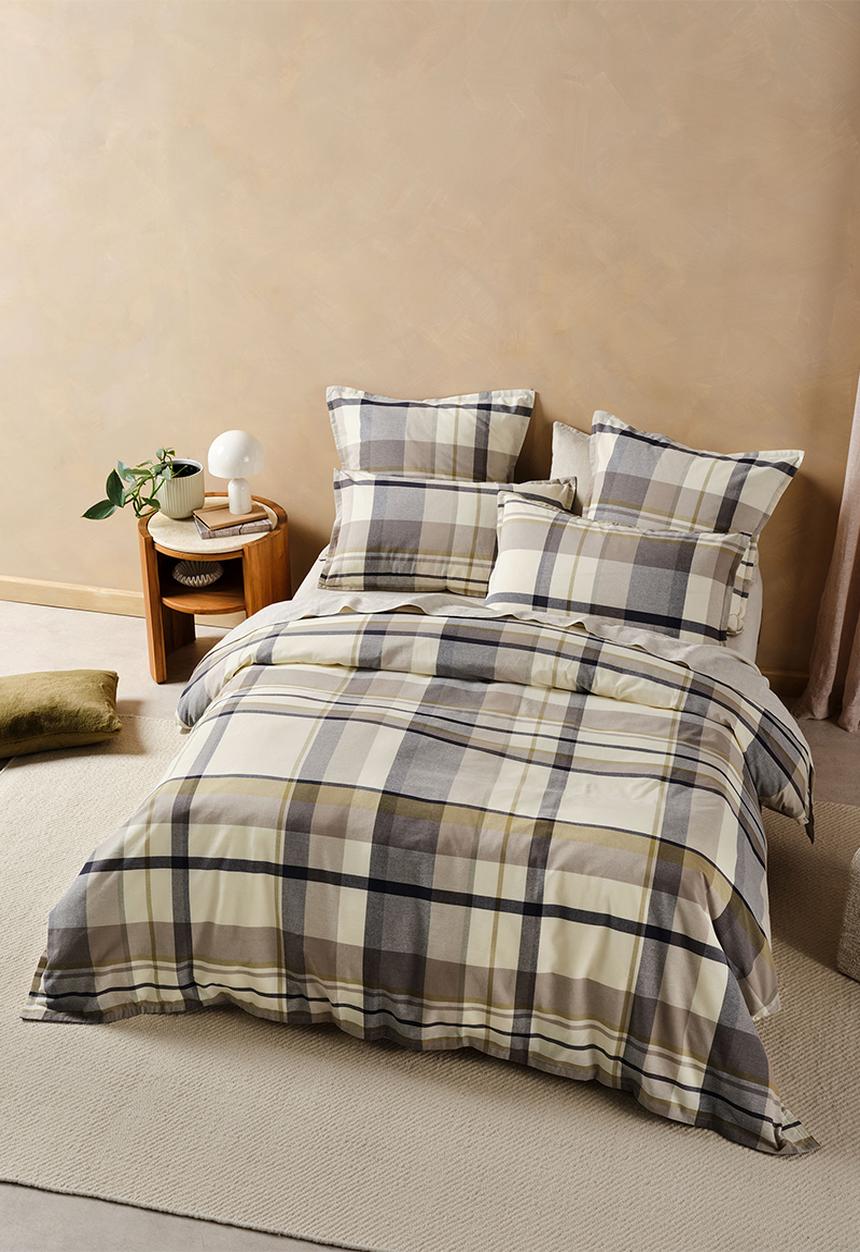 Linen House - Lennon Duvet Cover Set - Stone