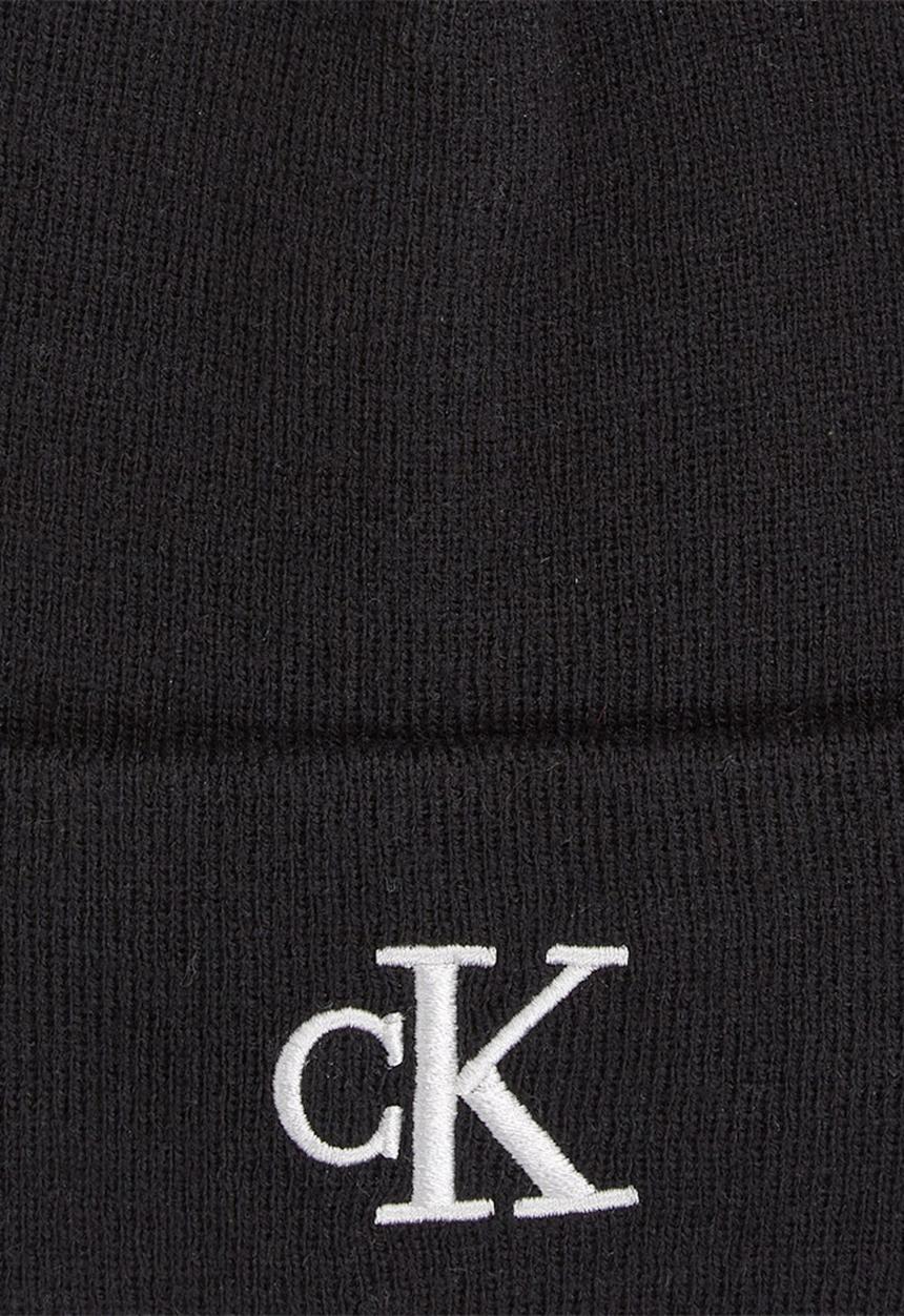 Calvin Klein - Monogram Embro Beanie - Black/Mirage Gray
