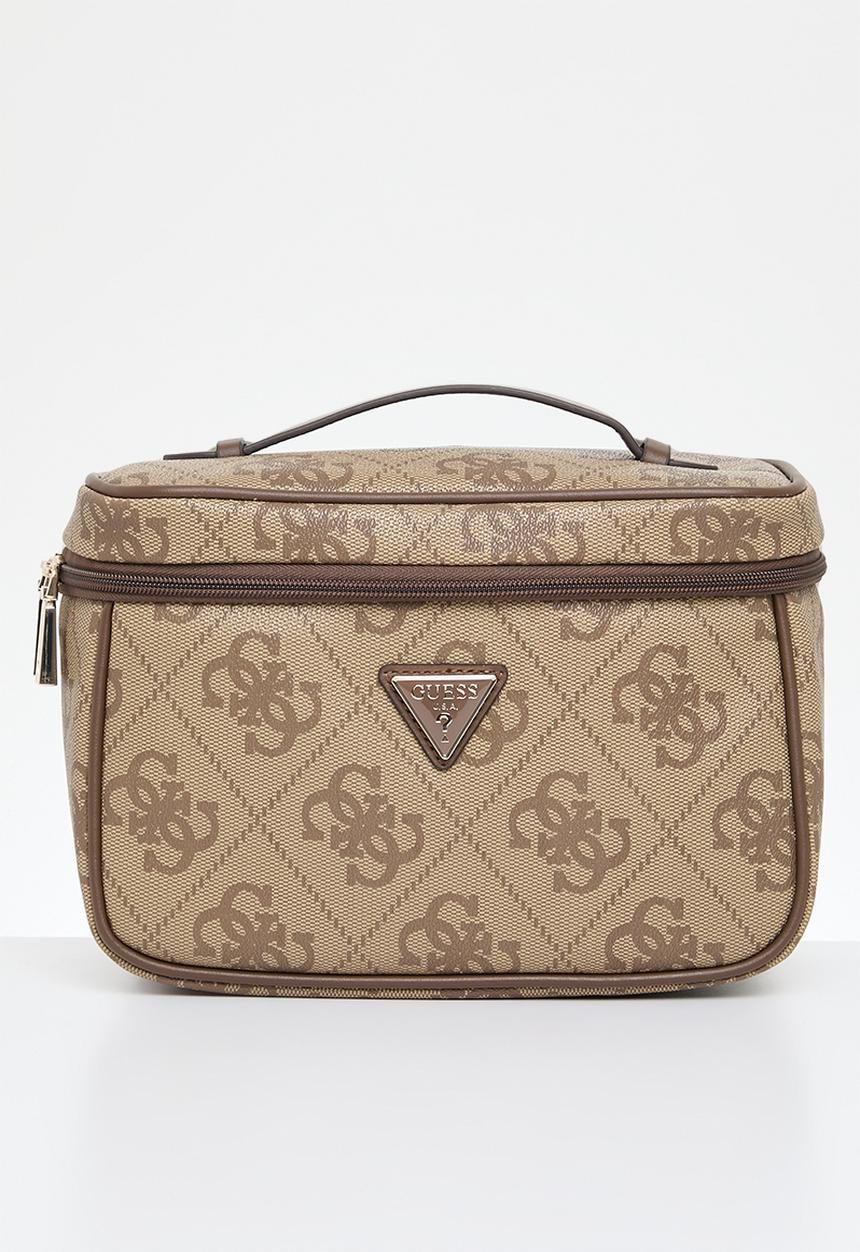 GUESS - Berta toiletry train case - latte logo