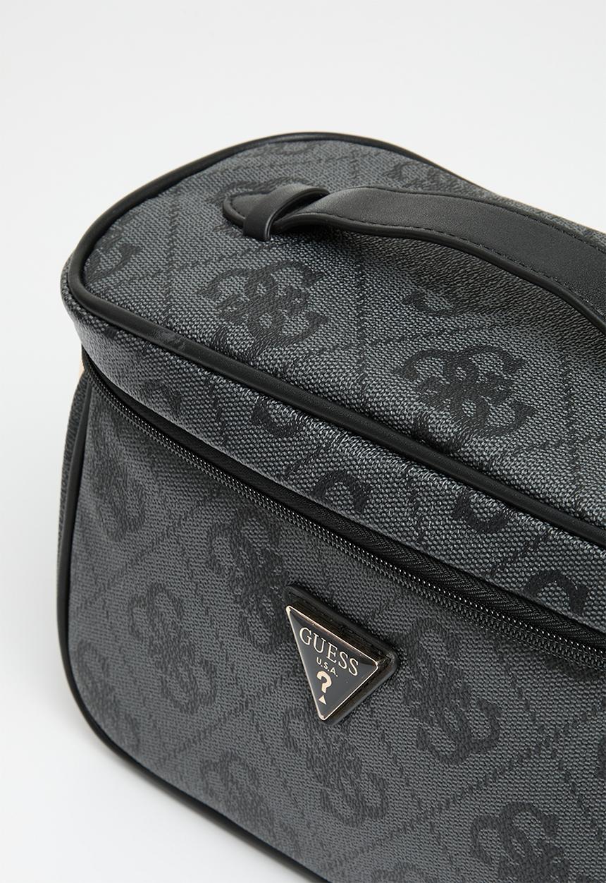 GUESS - Berta toiletry train case - coal logo