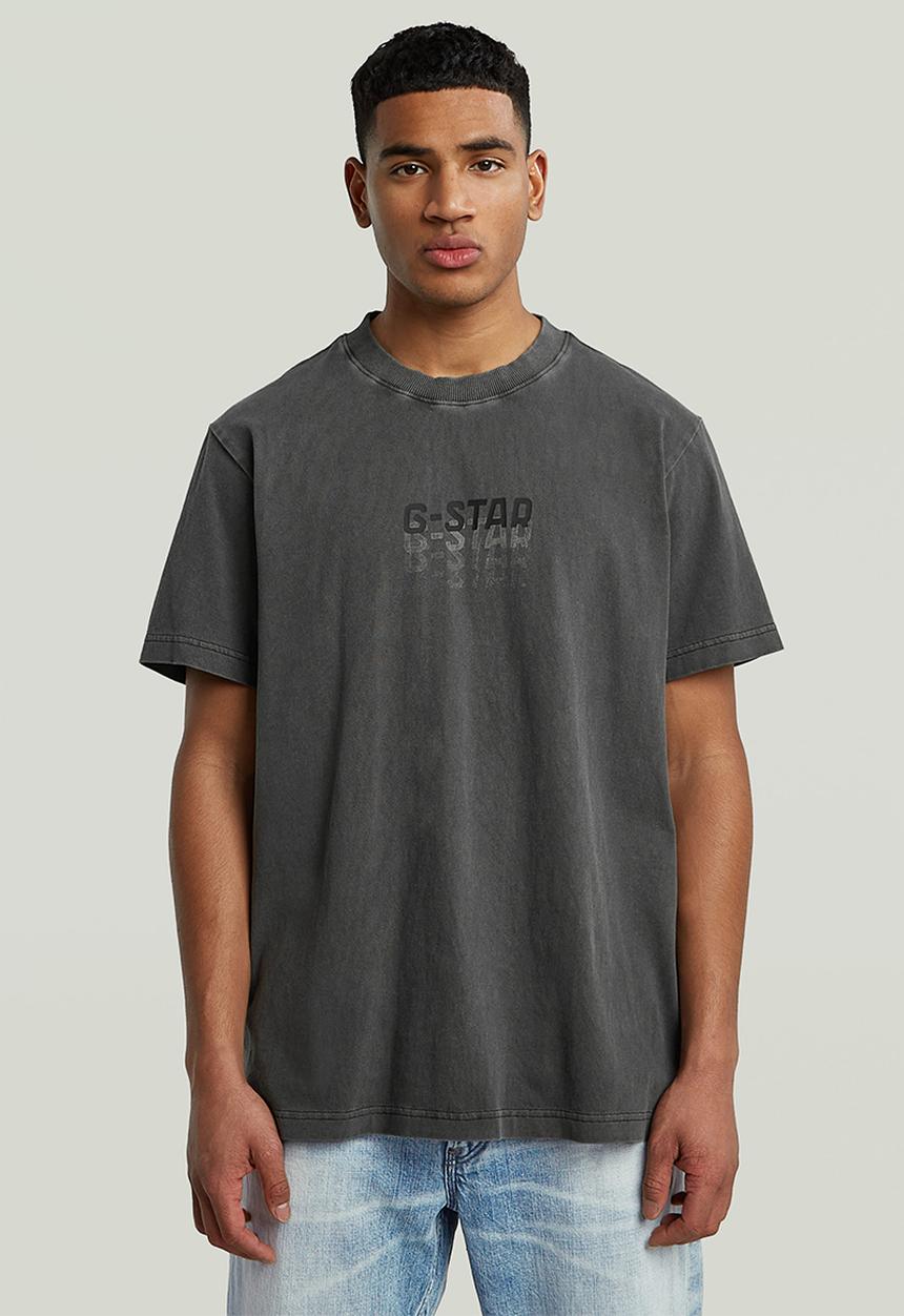 G-STAR - Multi Logo Overdyed Loose R T - Dk Black Gd