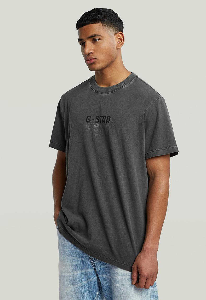 G-STAR - Multi Logo Overdyed Loose R T - Dk Black Gd