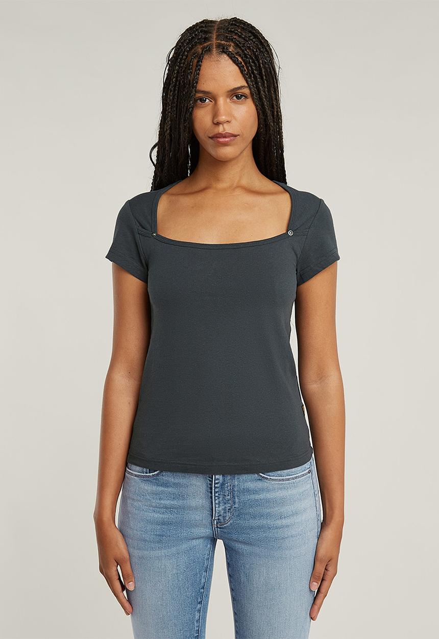 G-STAR - Sweet Heart Slim Top Wmn - Petrol