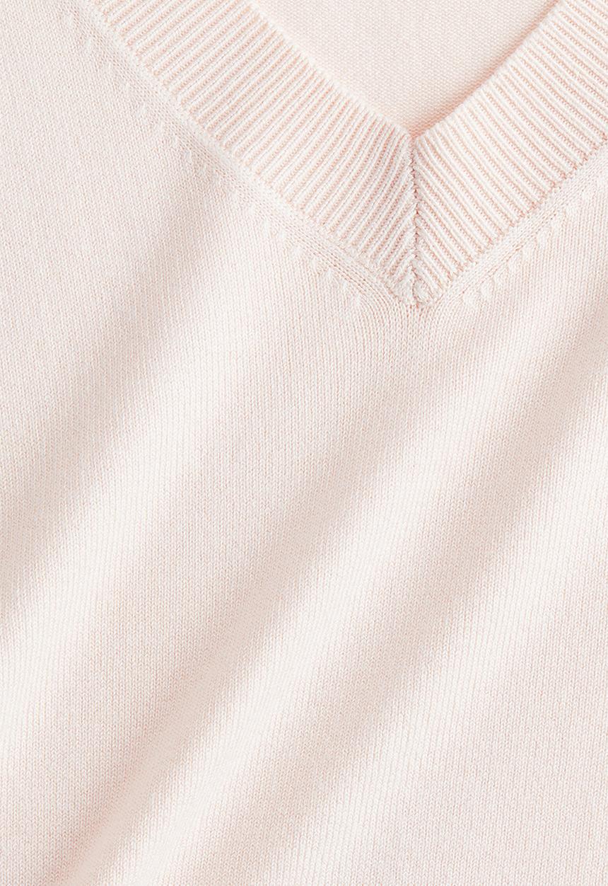 H&M - Fine-knit v-neck jumper - light pink