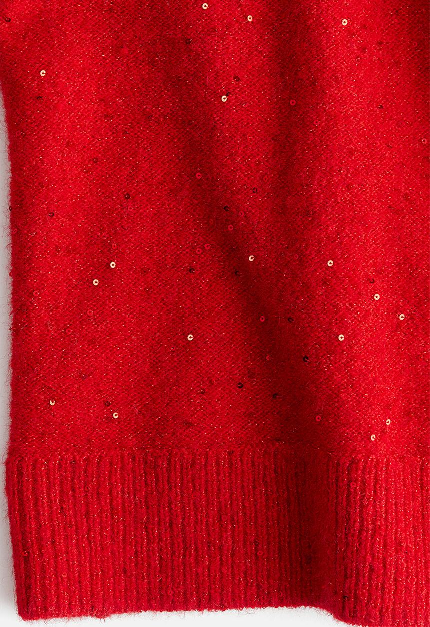 H&M - Embellished jumper - red sequins