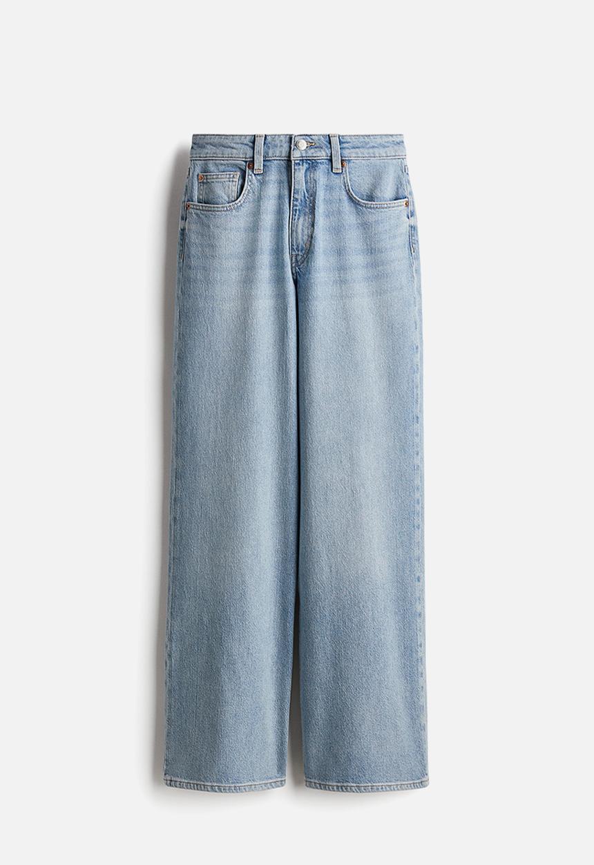 H&M - Wide high jeans - light denim blue 
