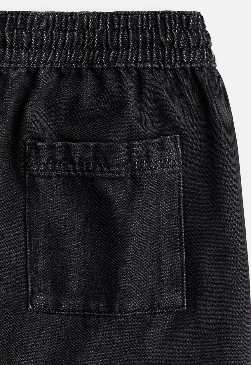 H&M - Denim pull-on trousers - black