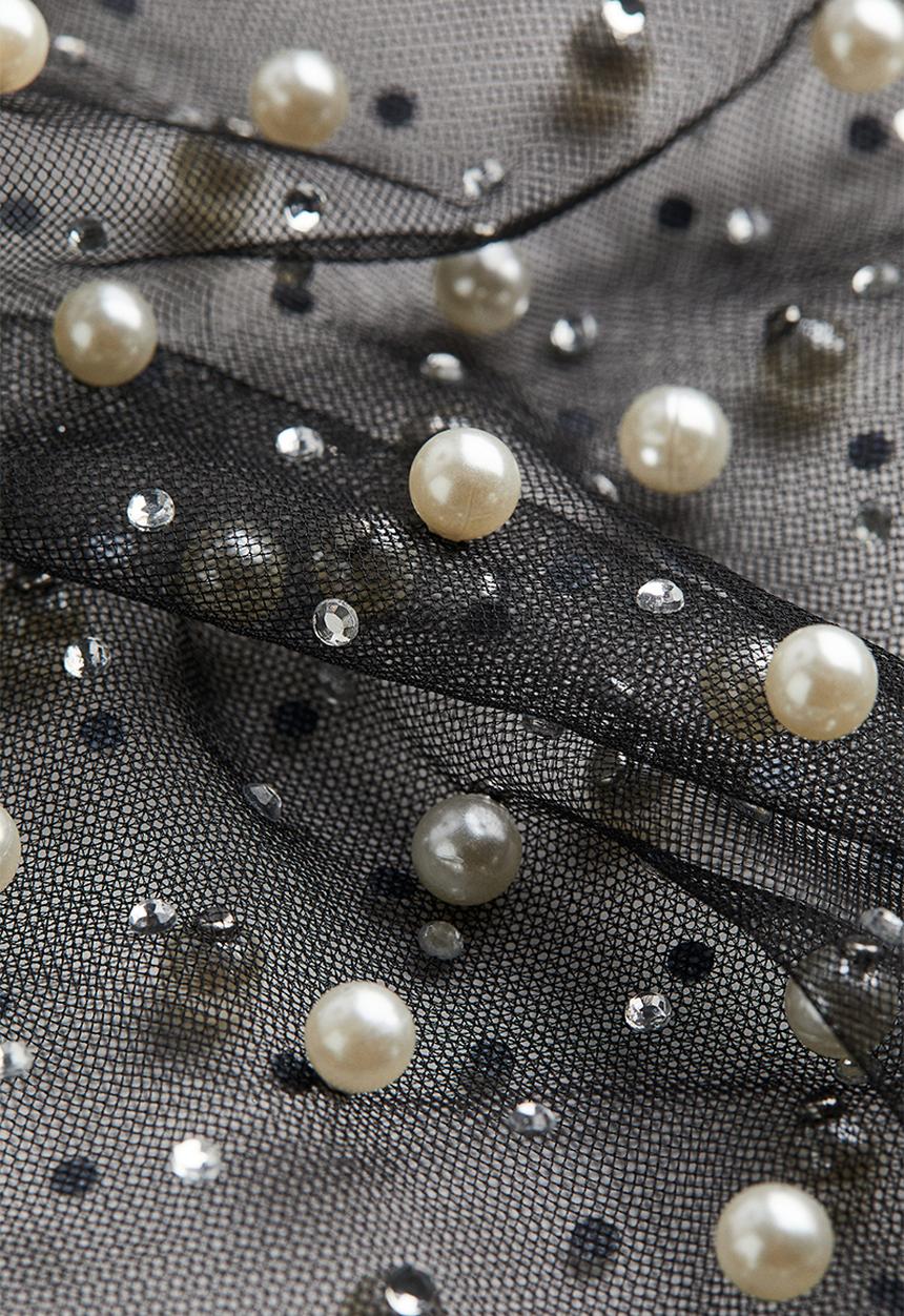 H&M - Embellished skirt - black