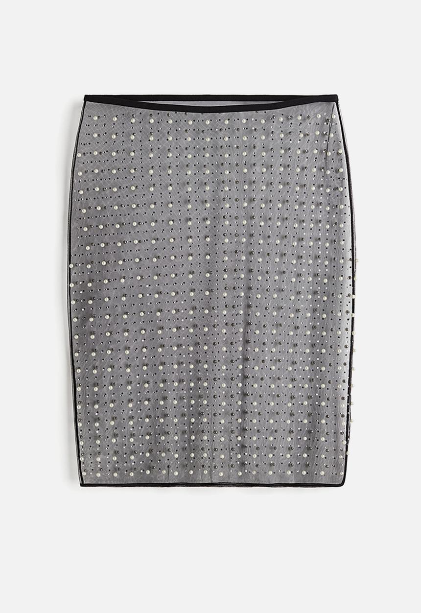H&M - Embellished skirt - black