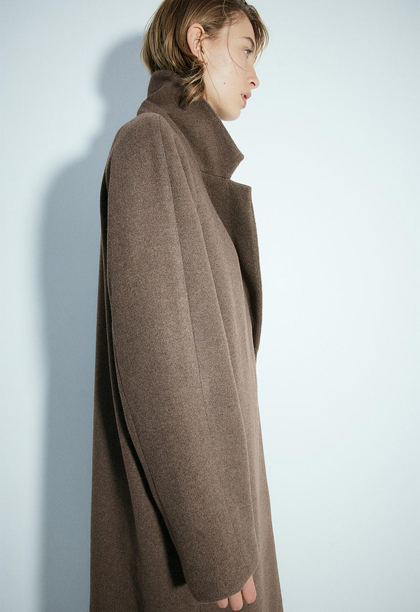 H&M - Double-breasted coat - dark brown