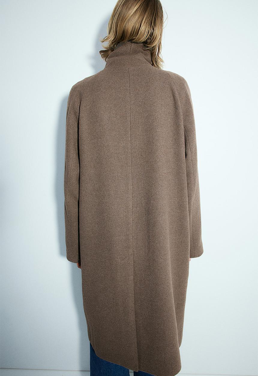 H&M - Double-breasted coat - dark brown