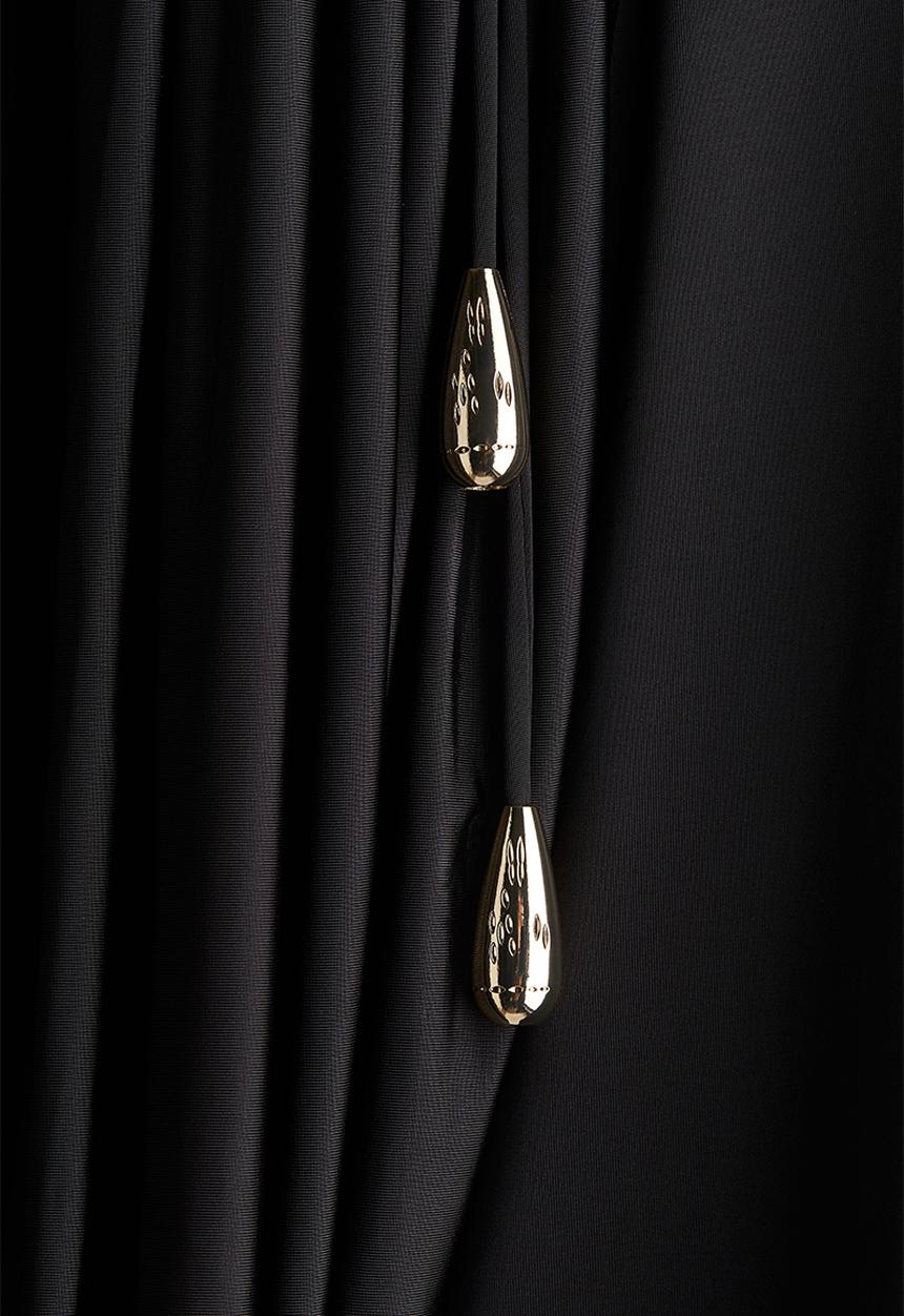 H&M - Cowl-neck jersey top - black