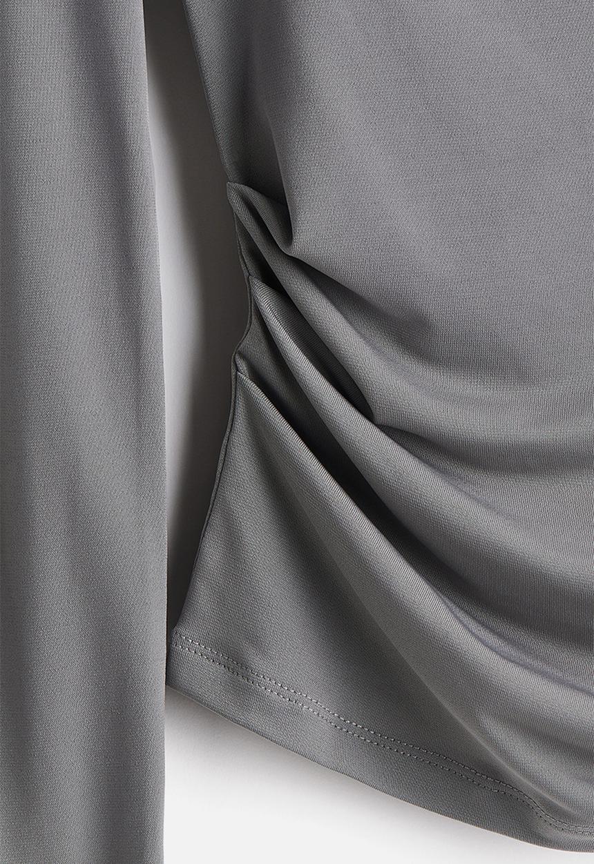 H&M - Draped jersey top - grey