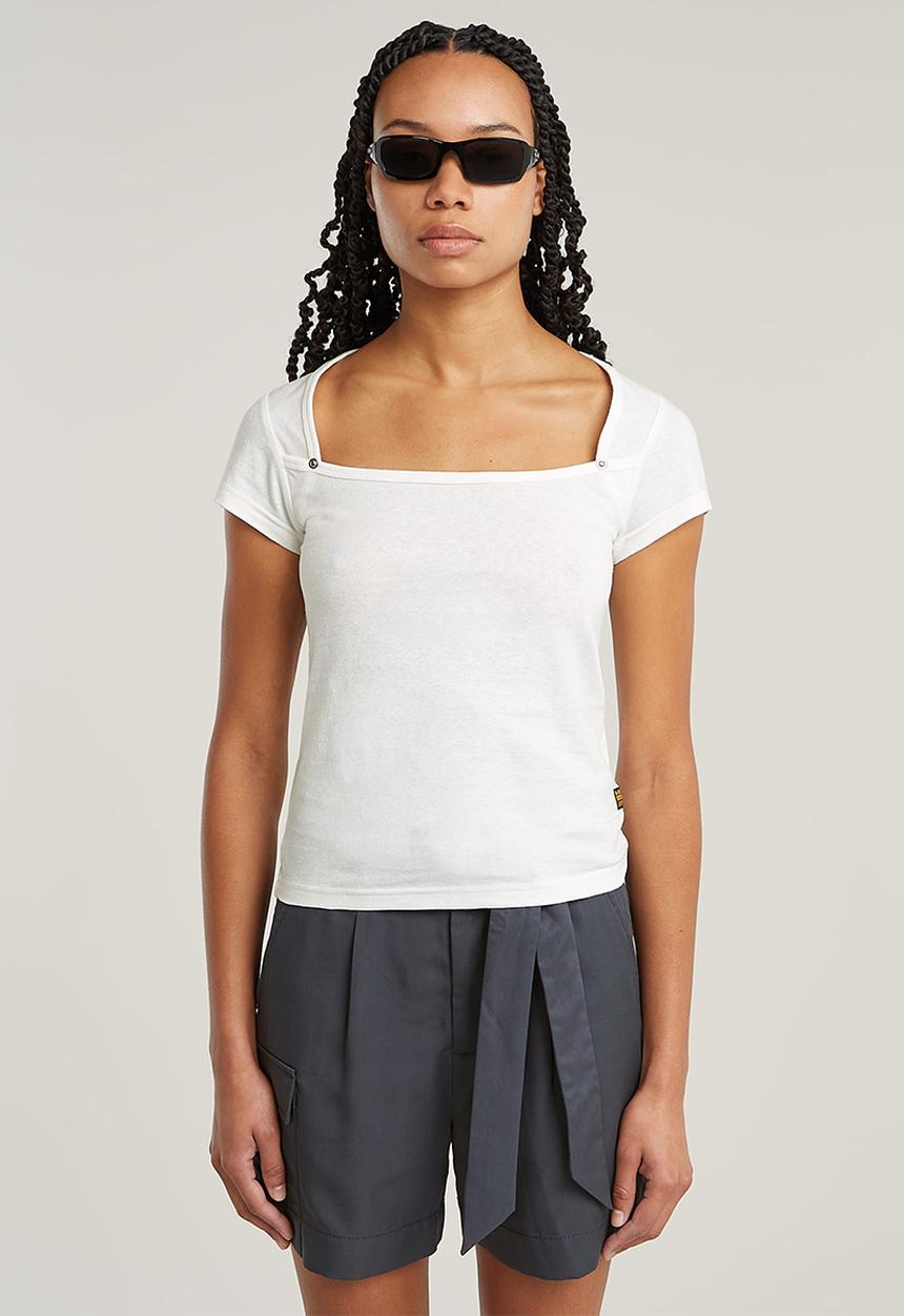 G-STAR - Sweet Heart Slim Top Wmn - Light Chalk