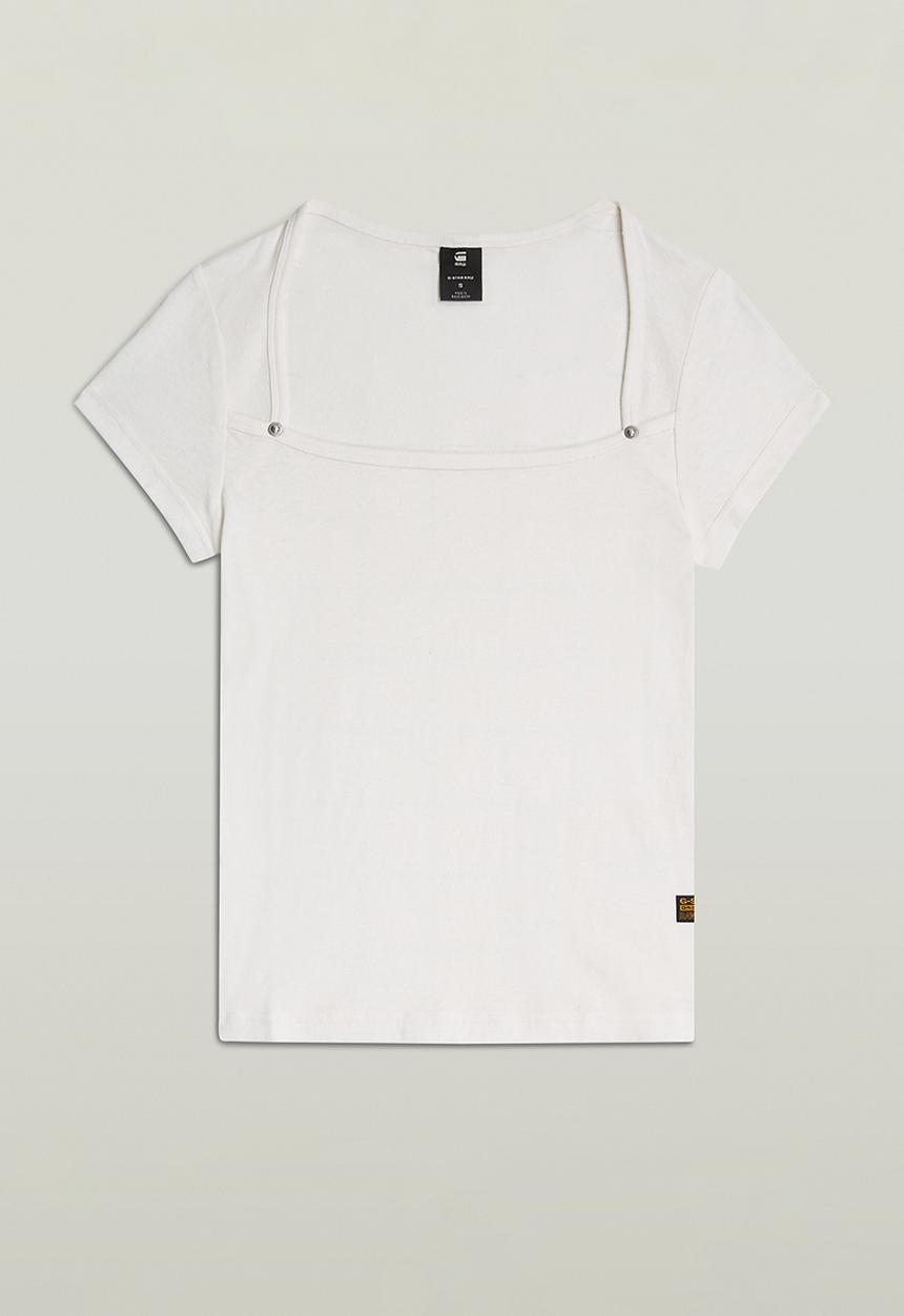 G-STAR - Sweet Heart Slim Top Wmn - Light Chalk