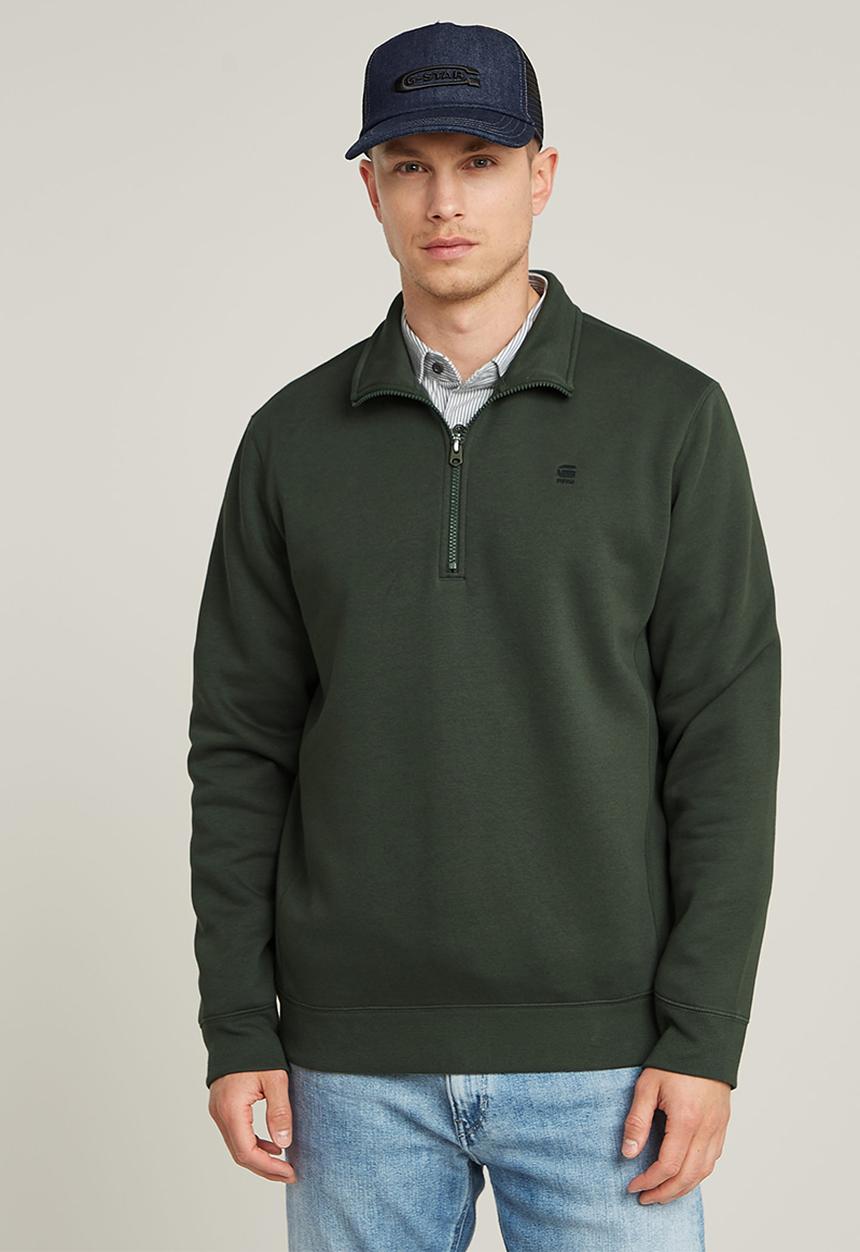 G-STAR - Premium core half zip r sw long sleeve - green