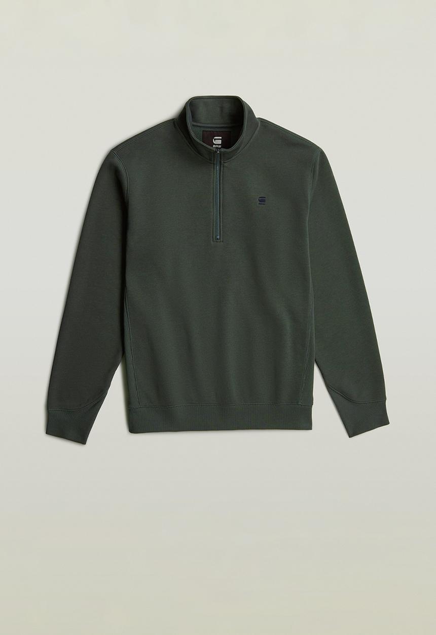 G-STAR - Premium core half zip r sw long sleeve - green