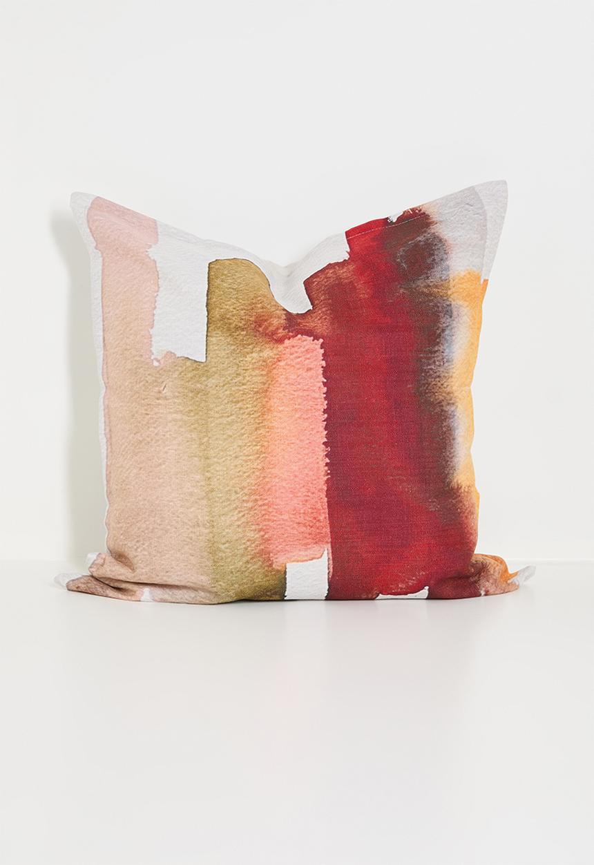 Grey Gardens - Water colour cushion cover - rust