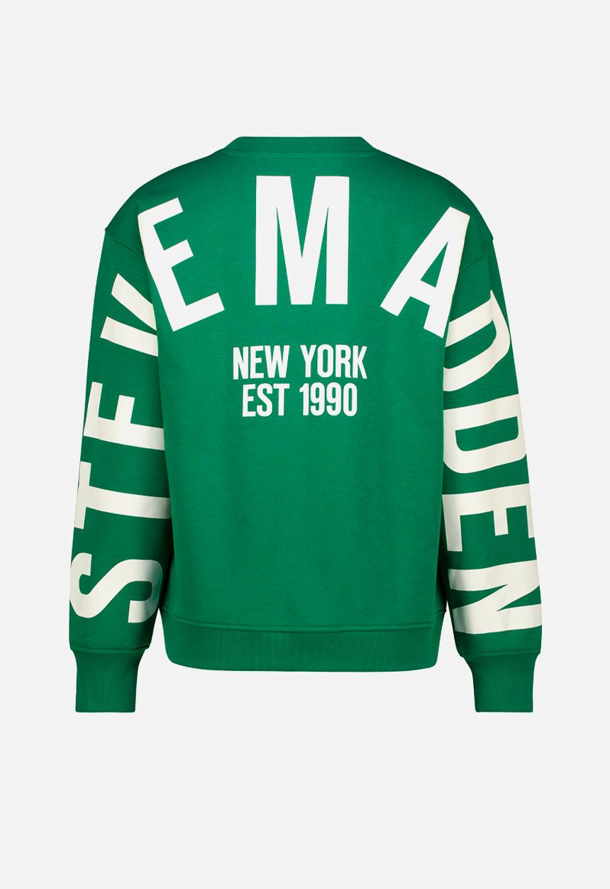 Steve Madden - Amelia oversized crew neck fleece sweat - emerald