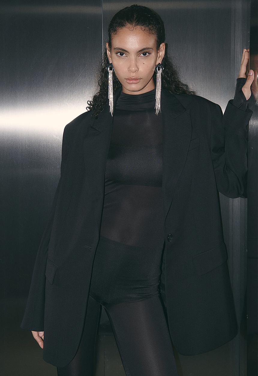 H&M - Long-sleeved unitard - black