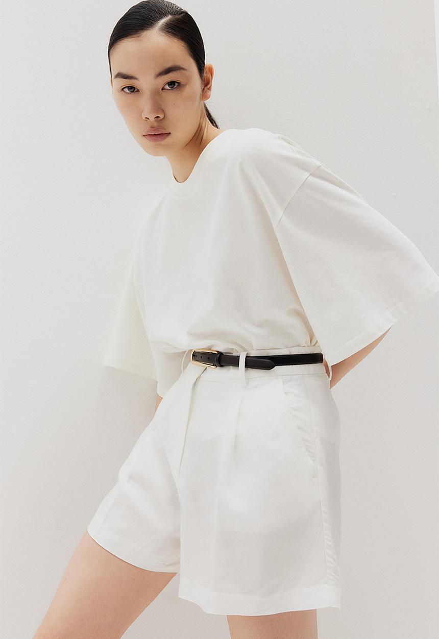 H&M - Linen-blend shorts - white