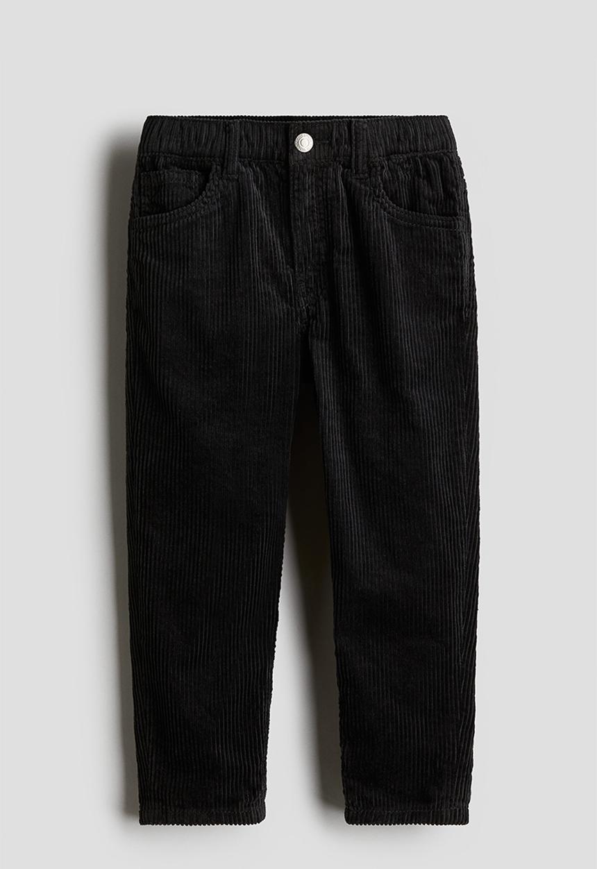 H&M - Cotton corduroy trousers - vintage black