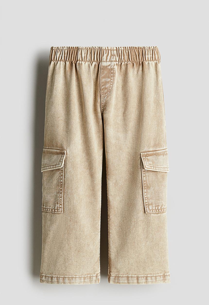 H&M - Wide-leg cargo trousers - beige