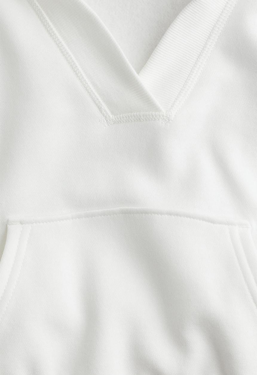 H&M - V-neck hoodie - white