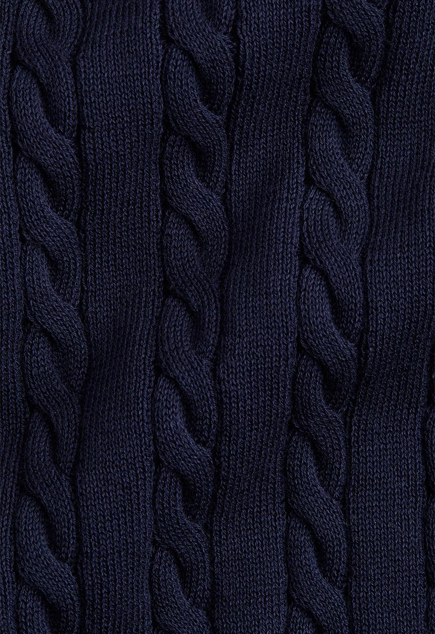 H&M - Cable-knit cotton jumper - navy blue