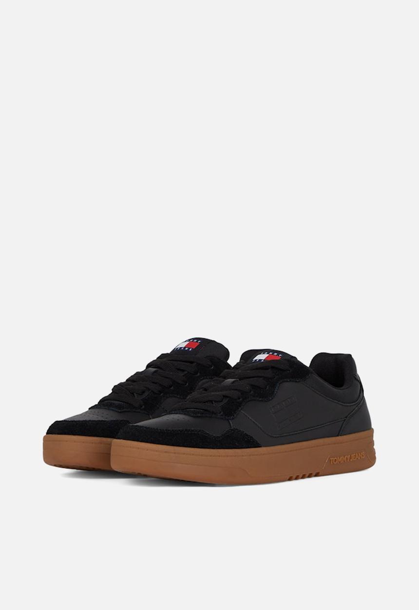 Tommy Hilfiger - TJM CUPSOLE LEATHER MIX - Black