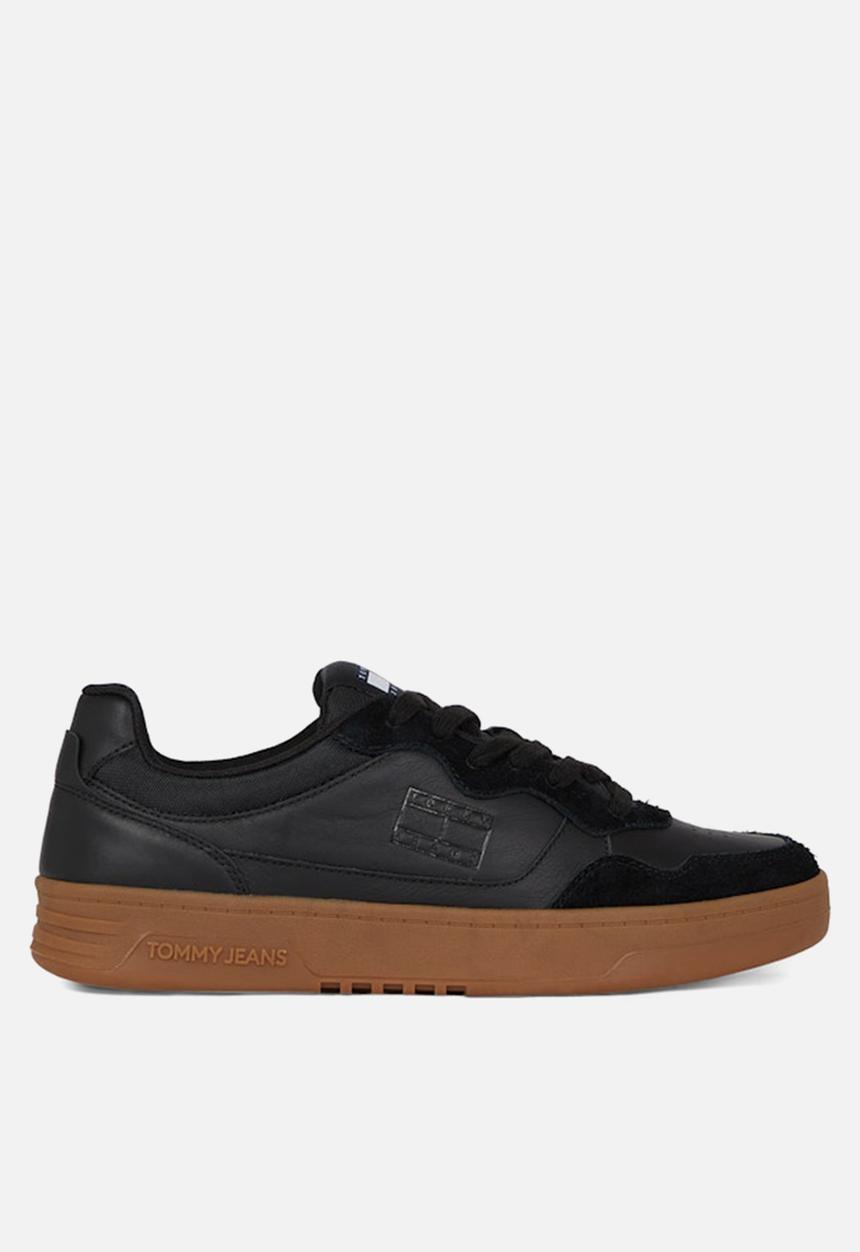 Tommy Hilfiger - TJM CUPSOLE LEATHER MIX - Black