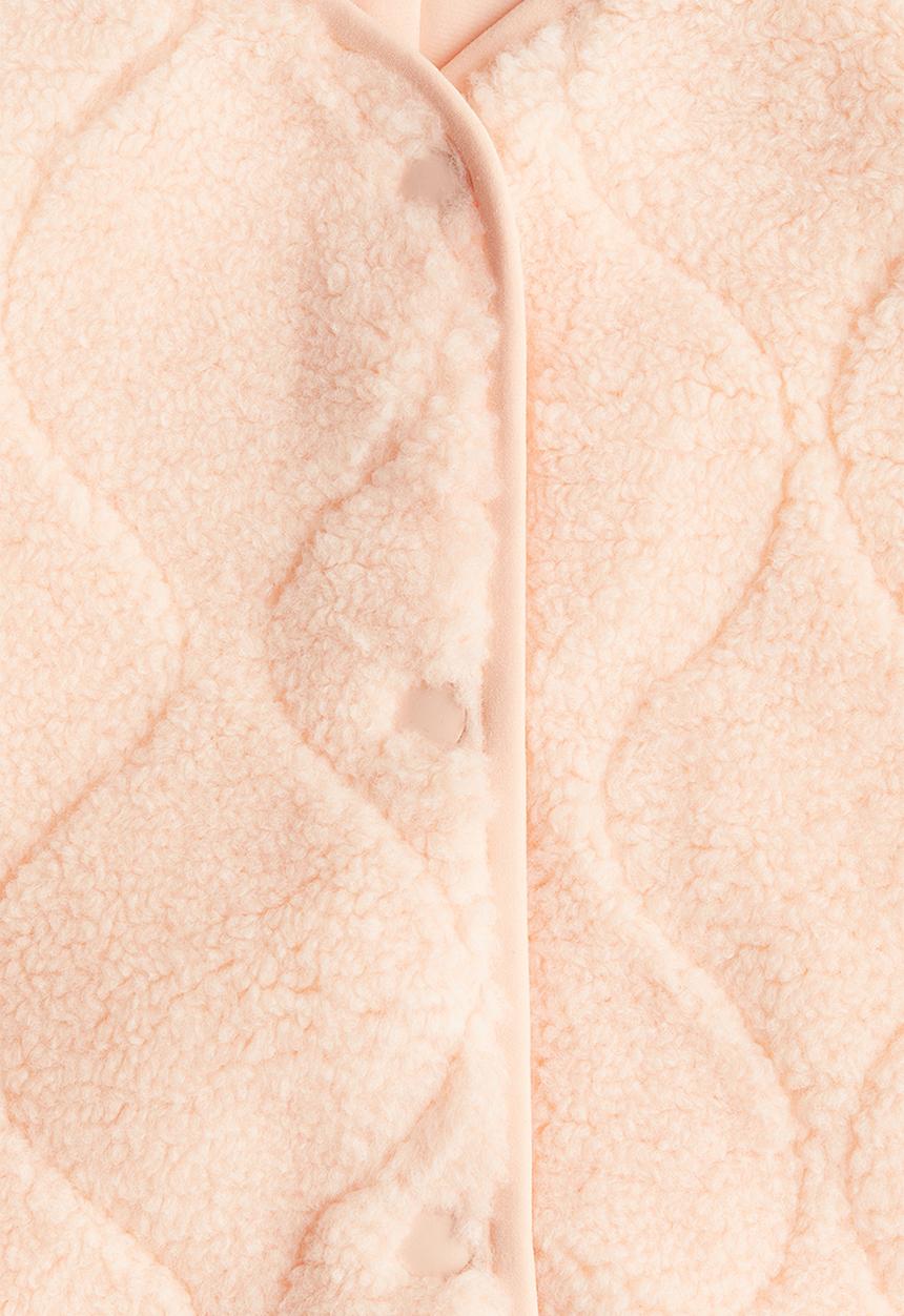 H&M - Quilted teddy jacket - peach