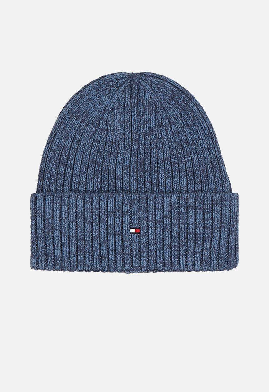 Tommy Hilfiger - THe Flag Twisted Yarn Beanie - Military Denim