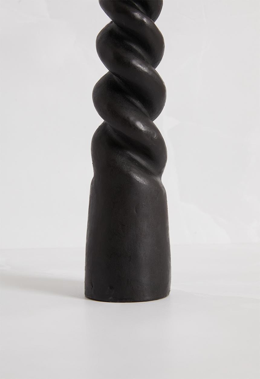 Sixth Floor - Set 2 Twisted Cone Candle - Black