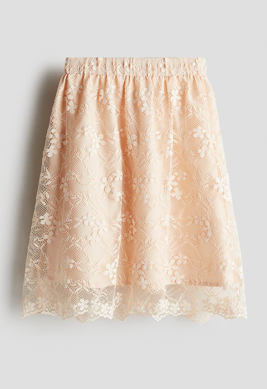 H&M - Lace skirt - peach pink