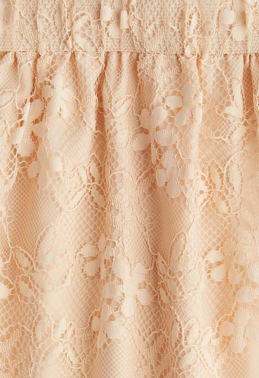 H&M - Lace skirt - peach pink