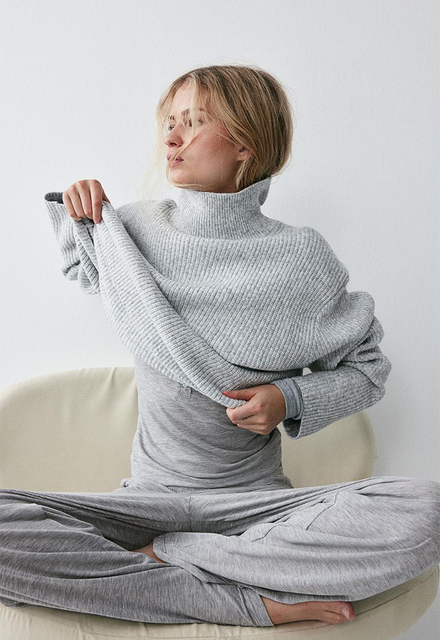 H&M - Jersey pyjamas - light grey marl