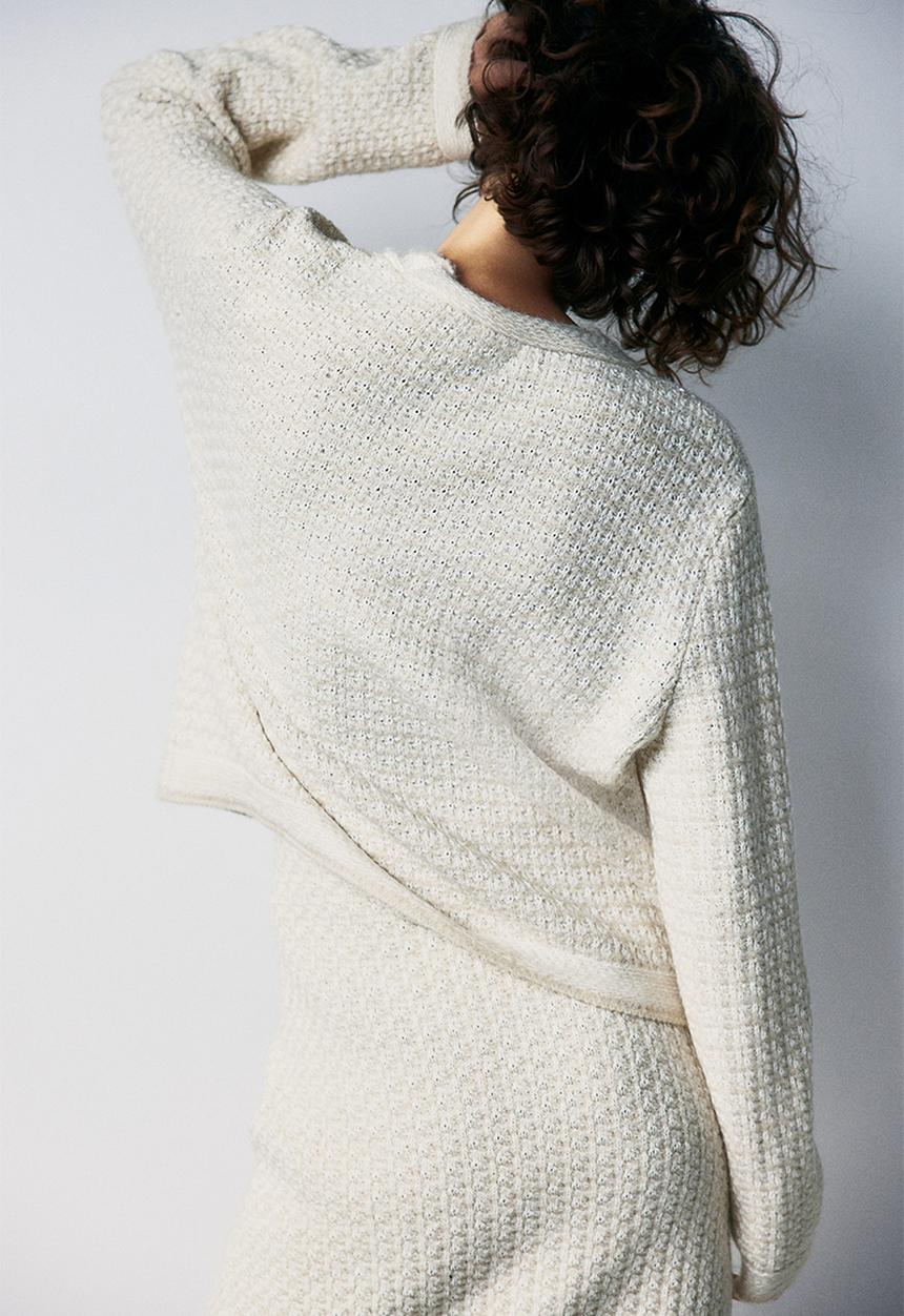 H&M - Pointelle-knit jumper - light beige