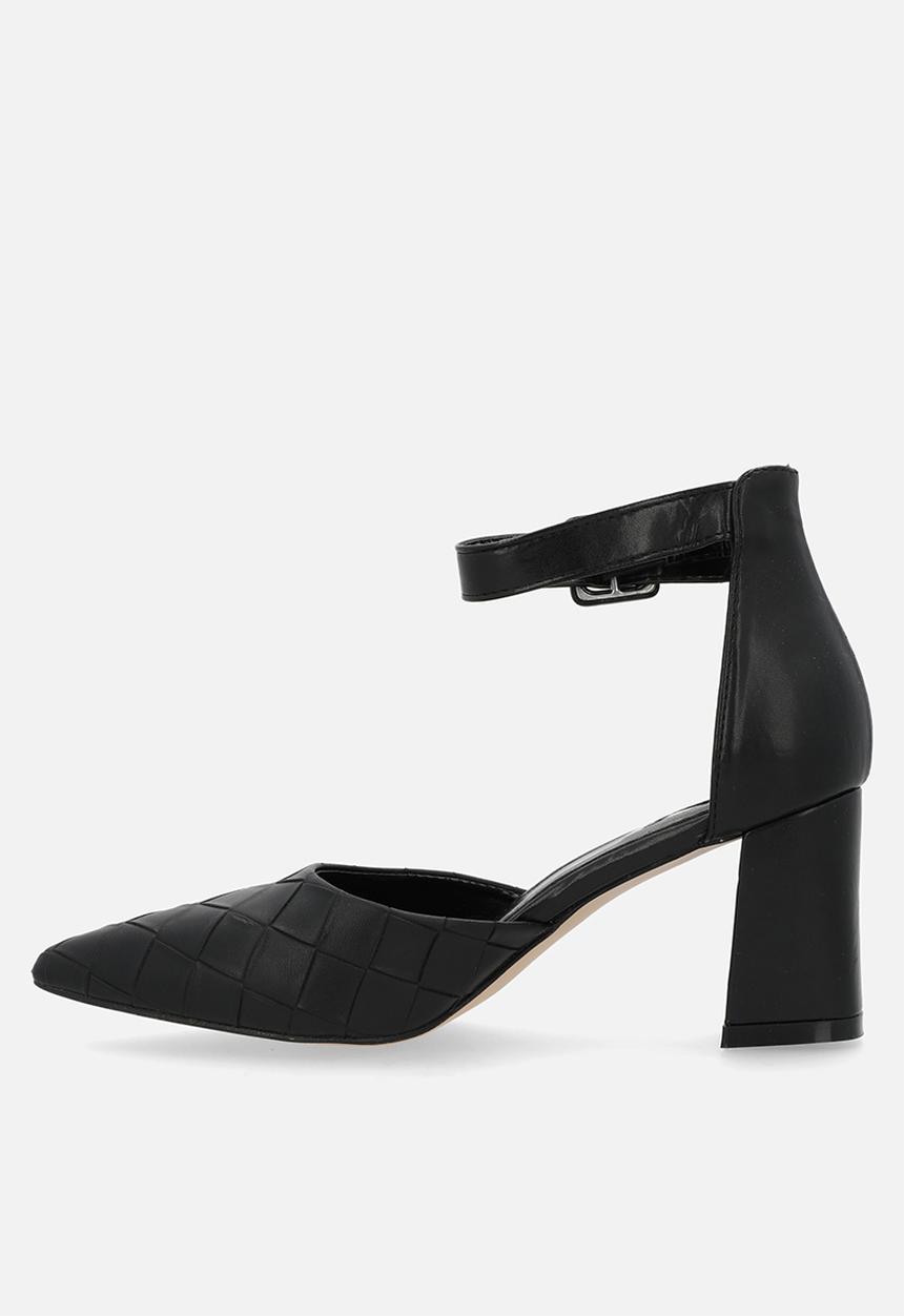Plum - Dolly ankle strap - black