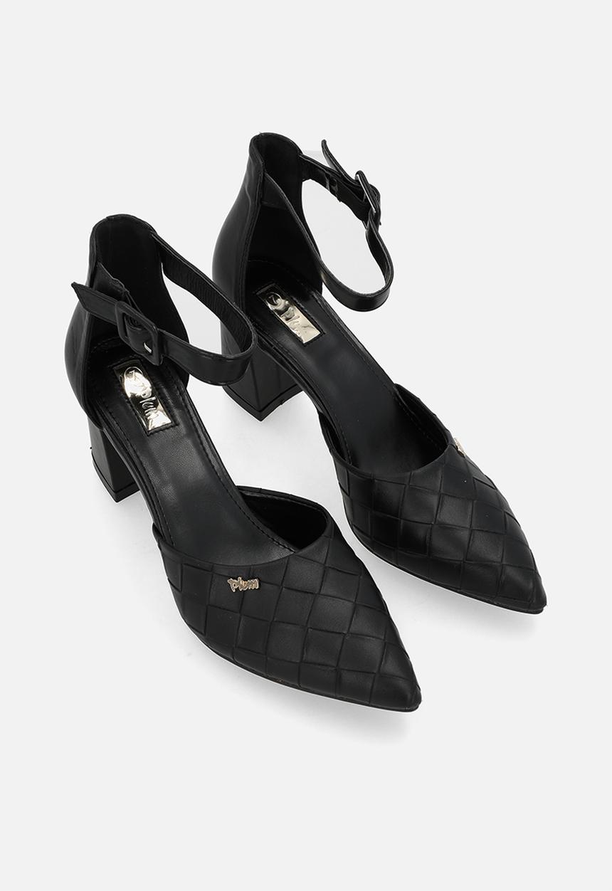 Plum - Dolly ankle strap - black