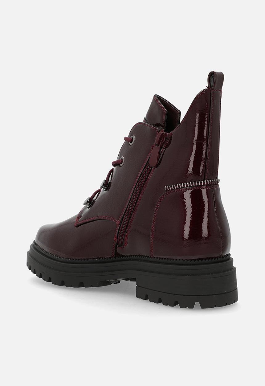 Plum - Melody lace-up boot - burgundy