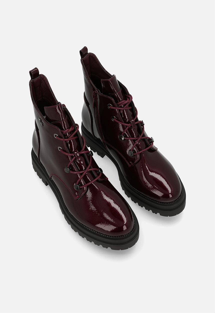 Plum - Melody lace-up boot - burgundy