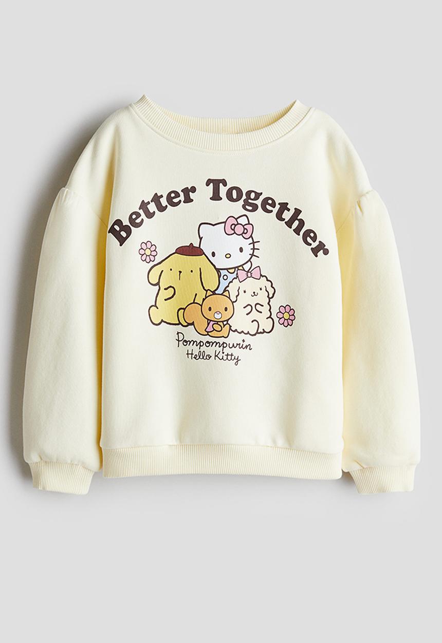 H&M - Printed sweatshirt - light yellow better together