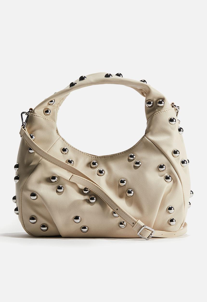 H&M - Studded crossbody bag - light beige