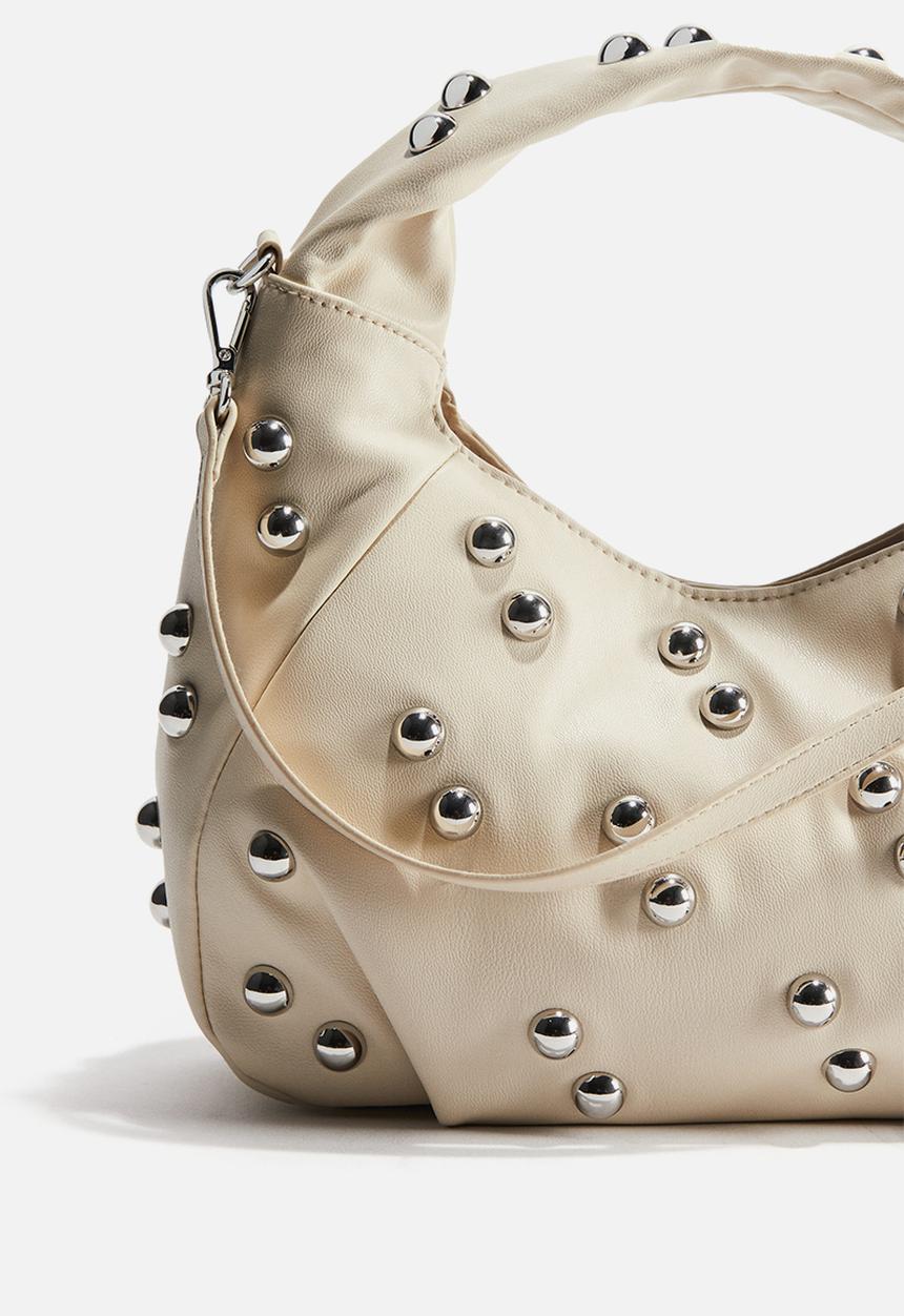 H&M - Studded crossbody bag - light beige