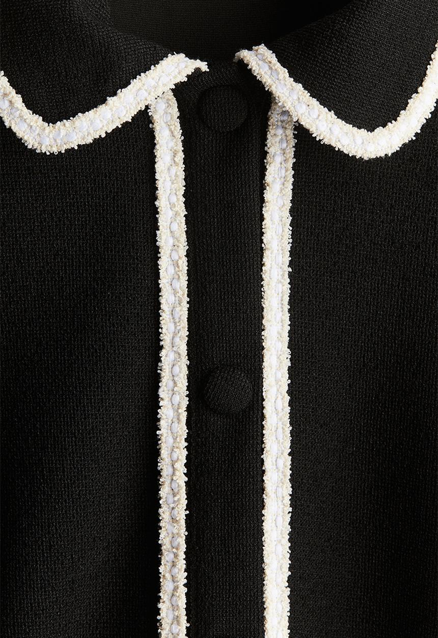 H&M - Collared cardigan - black