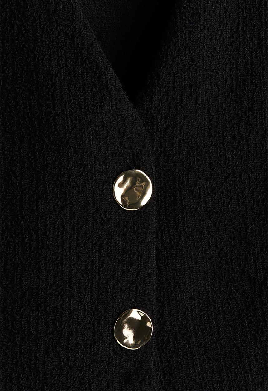 H&M - Bouclé waistcoat - black