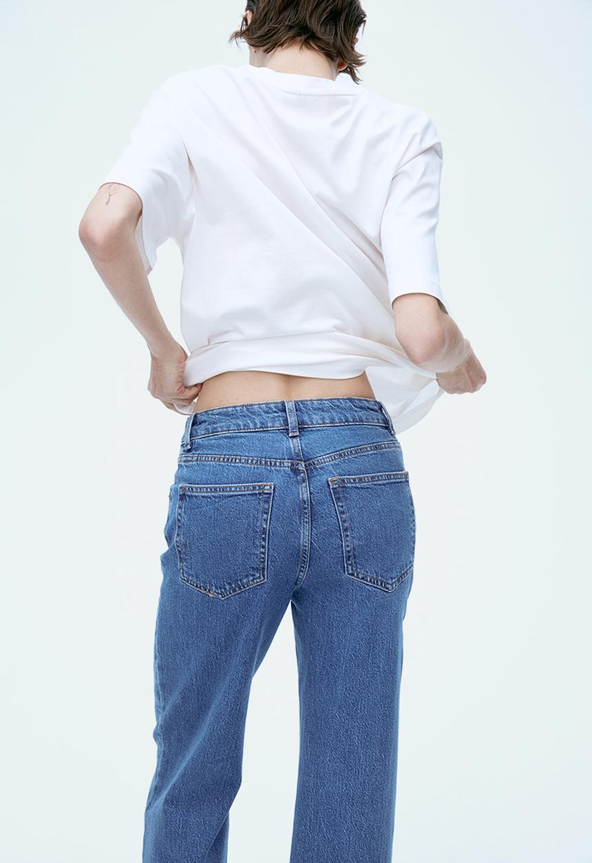 H&M - Wide high jeans - denim blue